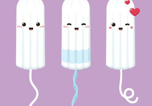 Icon,Woman,Tampon.,Stock,Illustration,Woman,Menstrual,Tampons,With,Smile